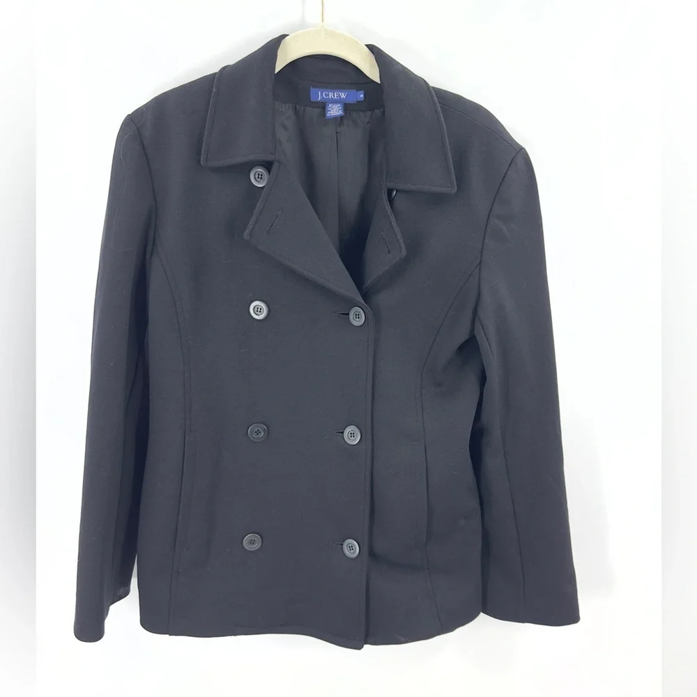 J Crew Double Breasted Peacoat Womens 6 Preppy Jacket Classic Old Money Office